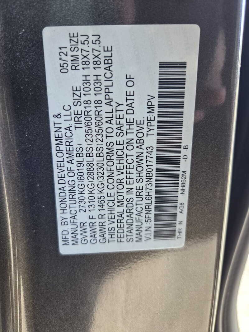 Used 2022 Honda Odyssey EX-L in JACKSONVILLE, FLORIDA