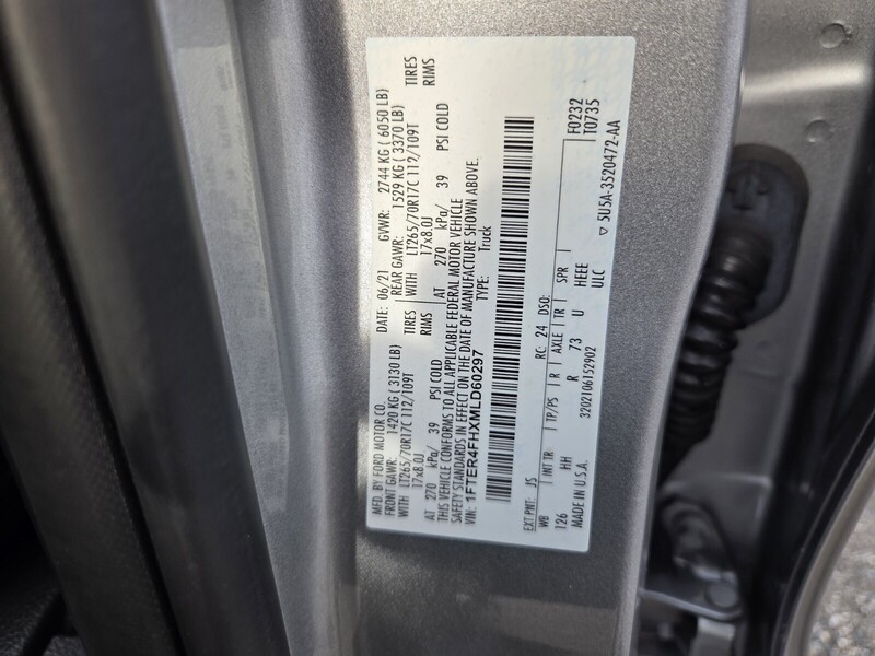 Used 2021 FORD RANGER LARIAT in JACKSONVILLE, FLORIDA