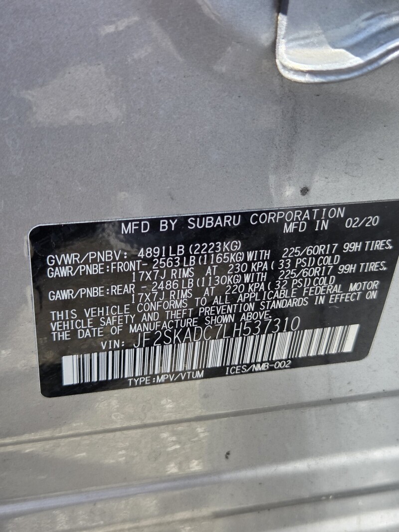 Used 2020 SUBARU FORESTER CVT in JACKSONVILLE, FLORIDA