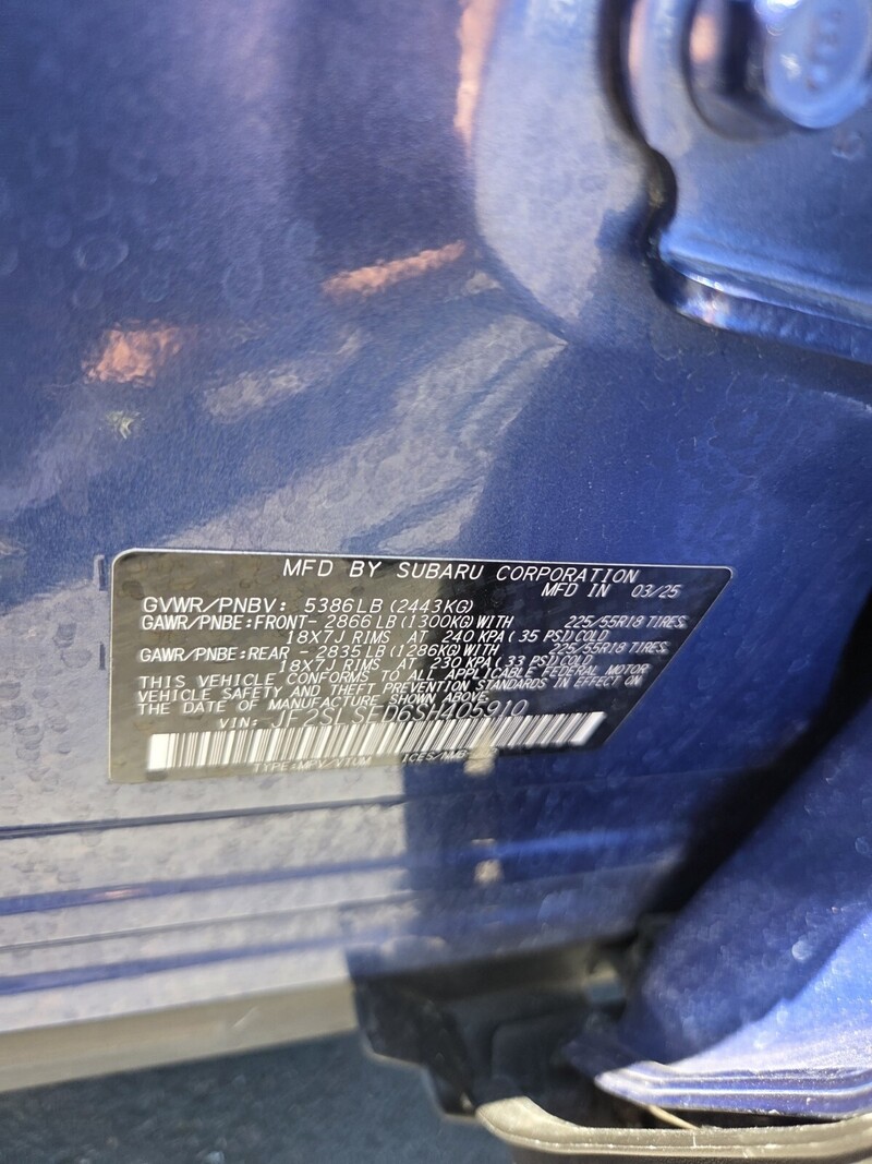 Used 2025 SUBARU FORESTER PREMIUM HYBRID AWD in JACKSONVILLE, FLORIDA