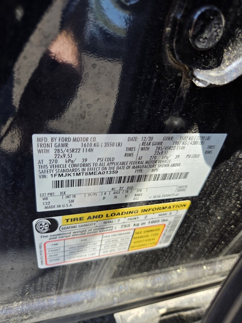 Used 2021 FORD EXPEDITION PLATINUM 4X4 in JACKSONVILLE, FLORIDA