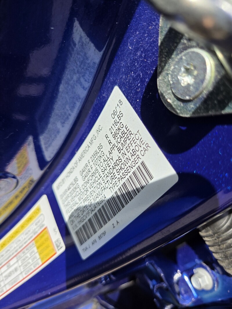 Used 2018 Honda Accord Sedan SPORT 1.5T CVT in JACKSONVILLE, FLORIDA