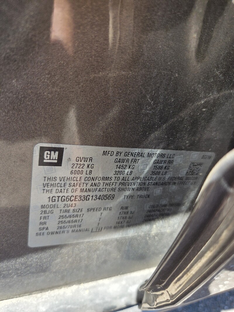 Used 2016 GMC CANYON 4WD CREW CAB 140.5