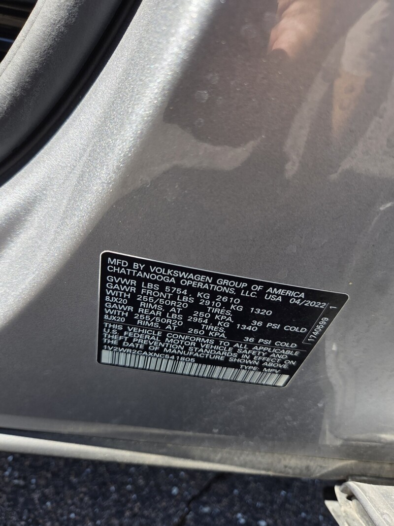 Used 2022 Volkswagen Atlas 3.6L V6 SE W/TECHNOLOGY FWD in JACKSONVILLE, FLORIDA