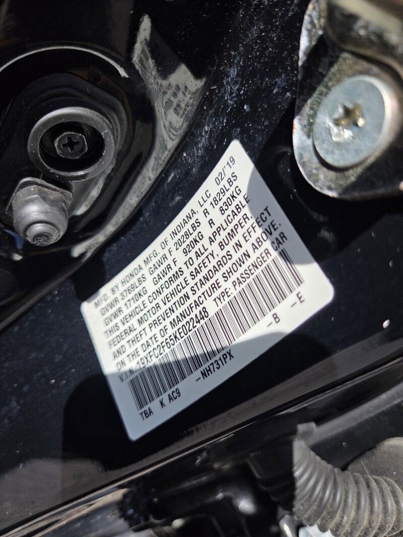 Used 2019 Honda Civic LX CVT in JACKSONVILLE, FLORIDA