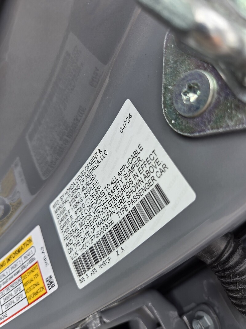 Used 2024 Honda Accord Hybrid SPORT-L SEDAN in JACKSONVILLE, FLORIDA