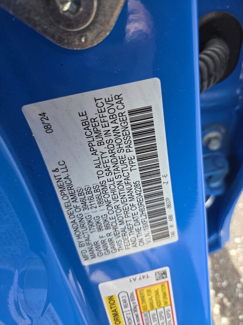 Used 2024 Honda Civic Hatchback SPORT CVT in JACKSONVILLE, FLORIDA
