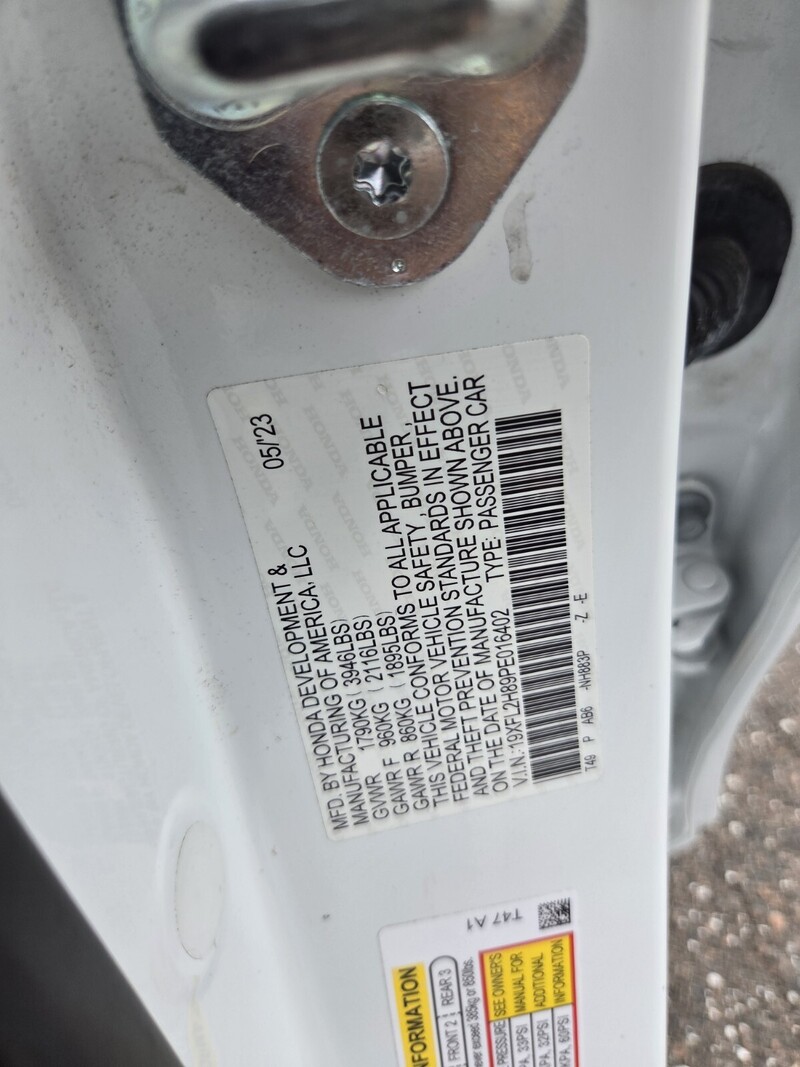 Used 2023 Honda Civic Hatchback SPORT CVT in JACKSONVILLE, FLORIDA