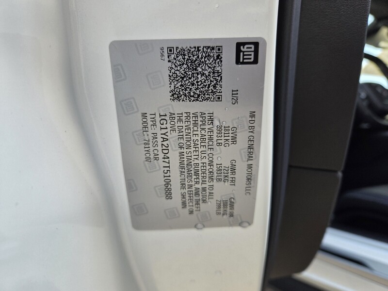 New 2026 CHEVROLET CORVETTE 1LT in JACKSONVILLE, FLORIDA