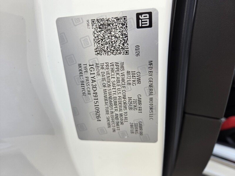 New 2026 CHEVROLET CORVETTE 1LT in JACKSONVILLE, FLORIDA