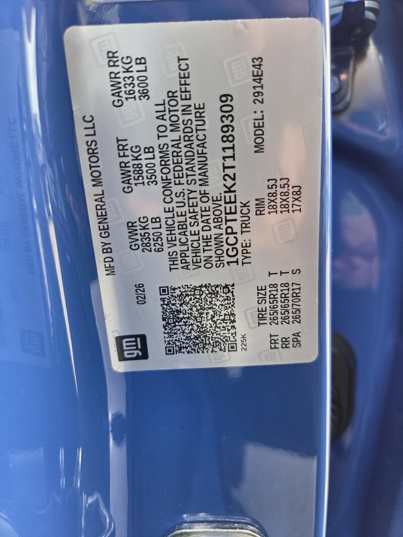 New 2026 CHEVROLET COLORADO 4WD TRAIL BOSS in JACKSONVILLE, FLORIDA