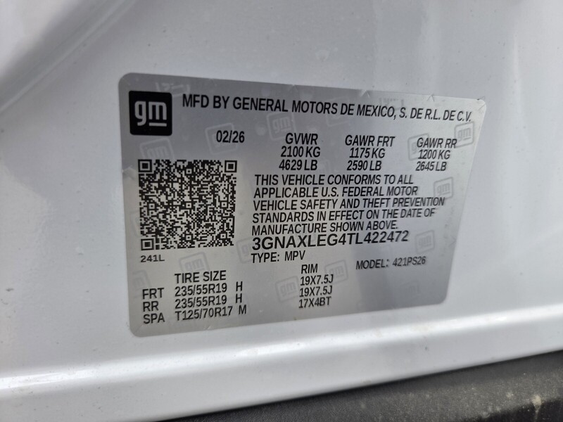 New 2026 CHEVROLET EQUINOX FWD RS in JACKSONVILLE, FLORIDA