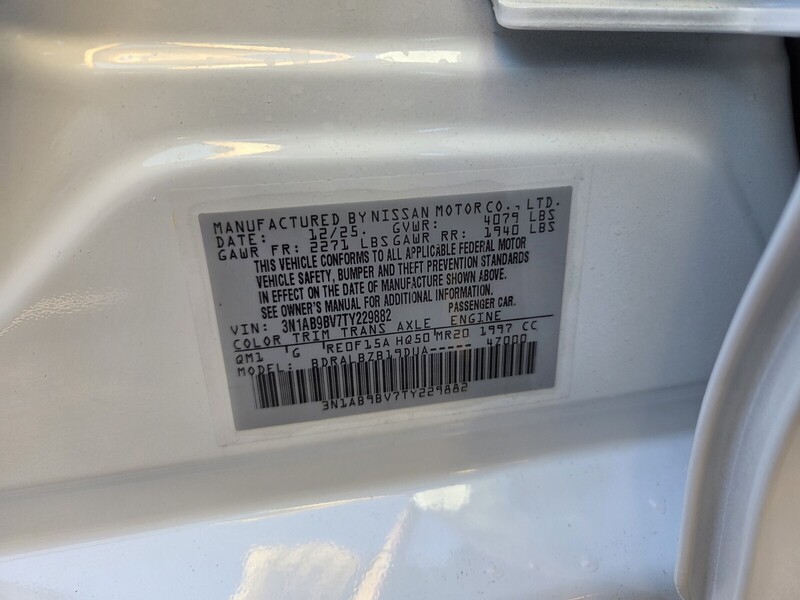 New 2026 NISSAN SENTRA S in JACKSONVILLE, FLORIDA