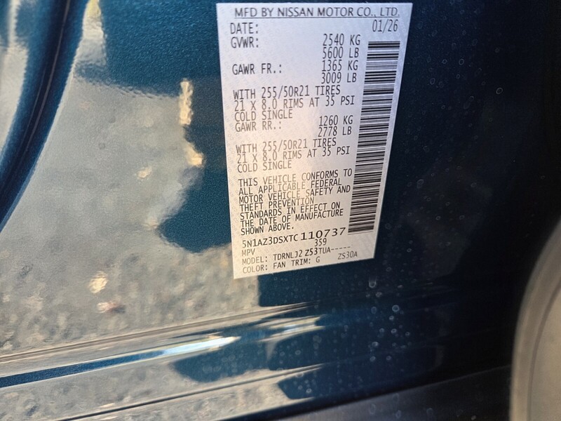 New 2026 NISSAN MURANO PLATINUM in JACKSONVILLE, FLORIDA