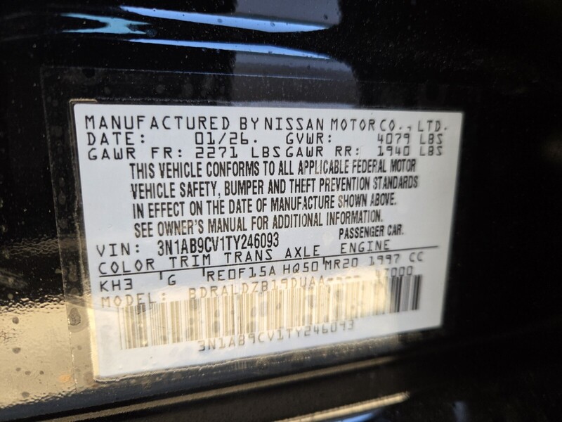 New 2026 NISSAN SENTRA SV in JACKSONVILLE, FLORIDA