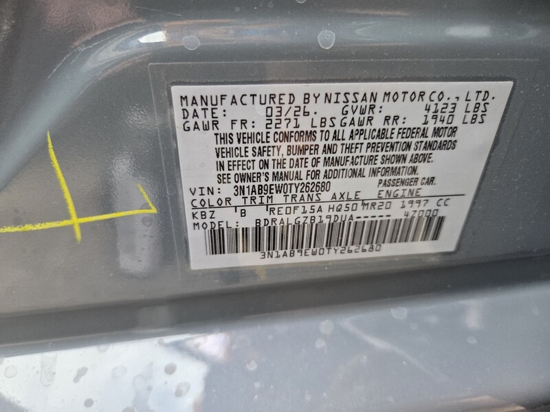 New 2026 NISSAN SENTRA SL in JACKSONVILLE, FLORIDA