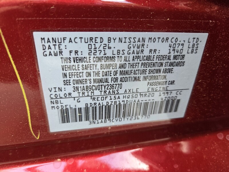 New 2026 NISSAN SENTRA SV in JACKSONVILLE, FLORIDA