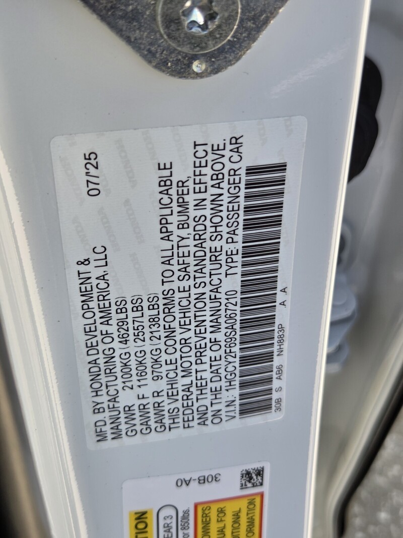 New 2025 Honda Accord Hybrid EX-L in JACKSONVILLE, FLORIDA