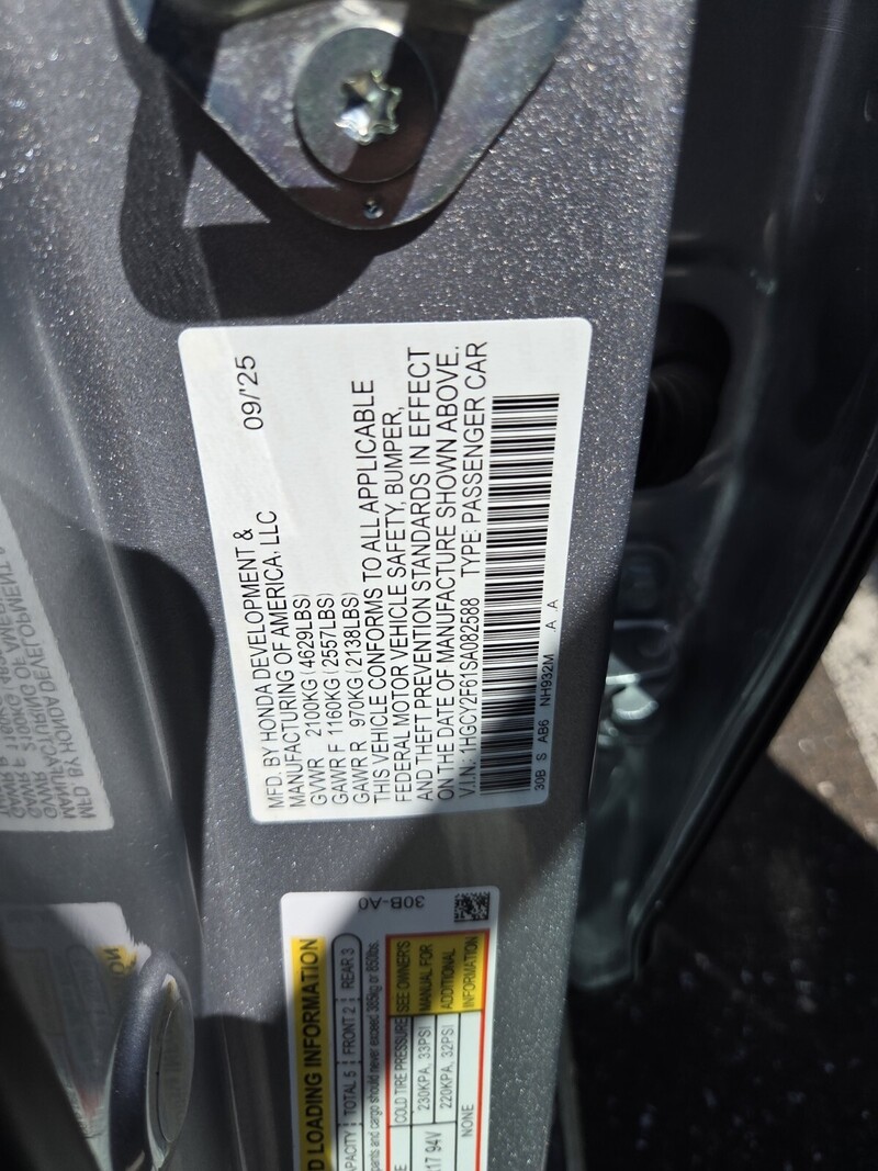 New 2025 Honda Accord Hybrid EX-L in JACKSONVILLE, FLORIDA