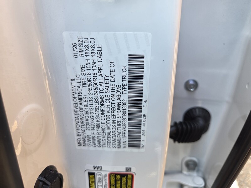 New 2026 Honda Ridgeline BLACK EDITION in JACKSONVILLE, FLORIDA