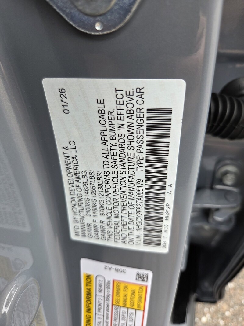 New 2026 Honda Accord Hybrid TOURING in JACKSONVILLE, FLORIDA