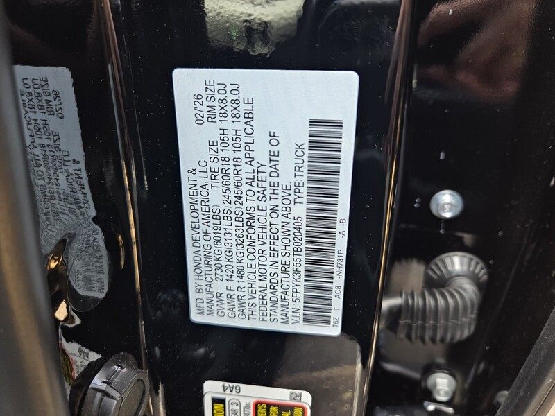 New 2026 Honda Ridgeline RTL in JACKSONVILLE, FLORIDA