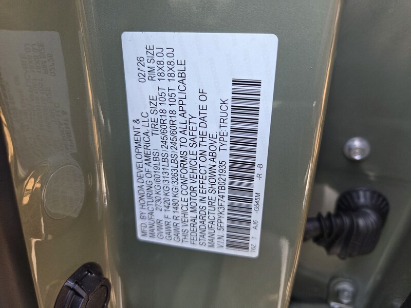 New 2026 Honda Ridgeline TRAILSPORT+ in JACKSONVILLE, FLORIDA