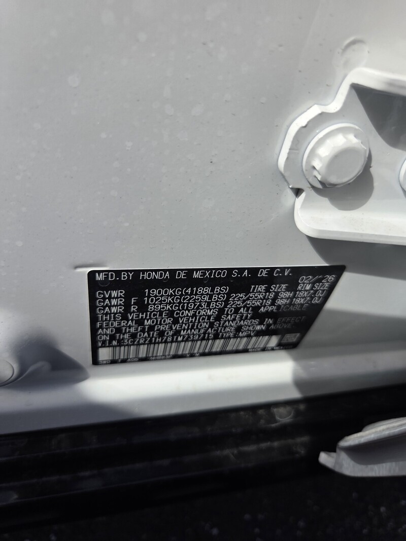 New 2026 Honda HR-V EX-L in JACKSONVILLE, FLORIDA