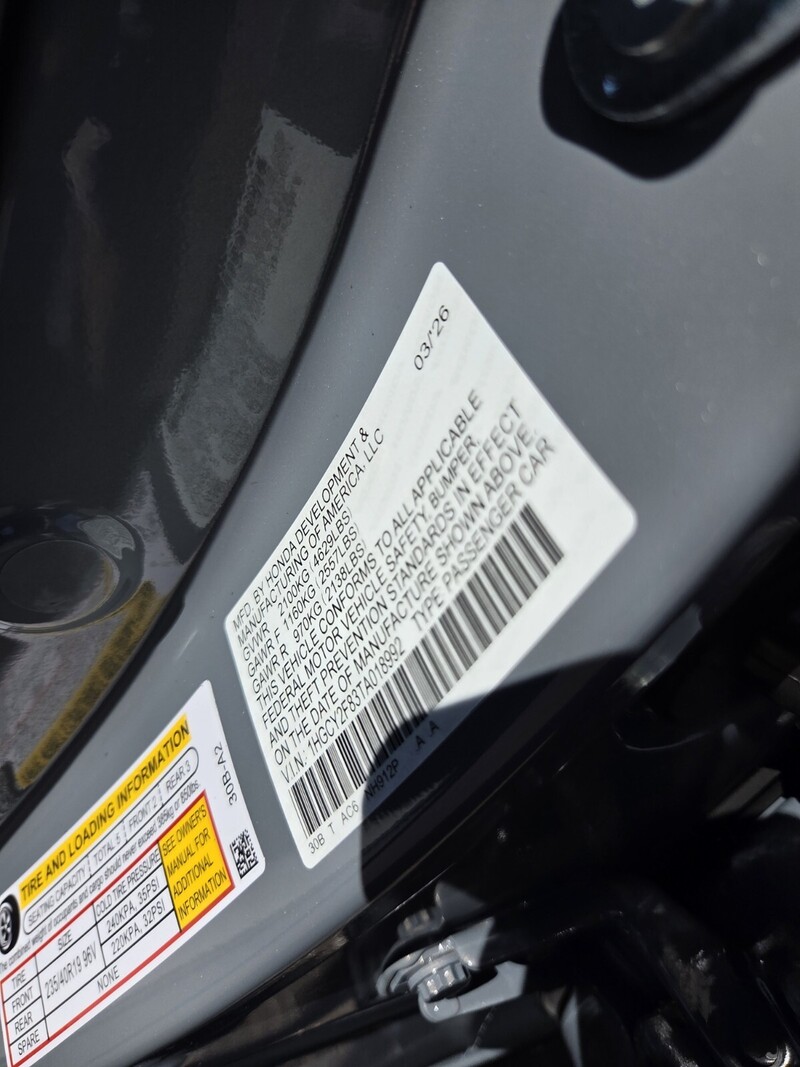 New 2026 Honda Accord Hybrid TOURING in JACKSONVILLE, FLORIDA