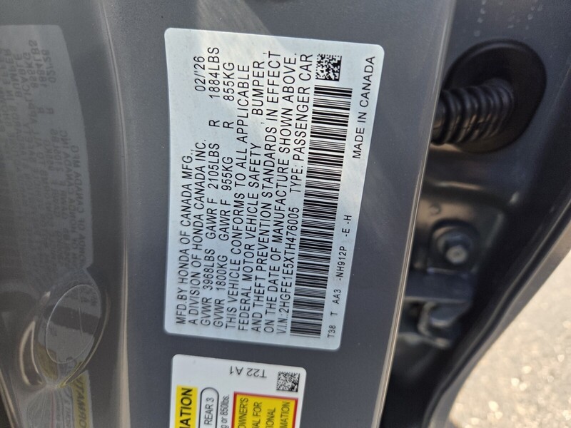 New 2026 Honda Civic BASE in JACKSONVILLE, FLORIDA