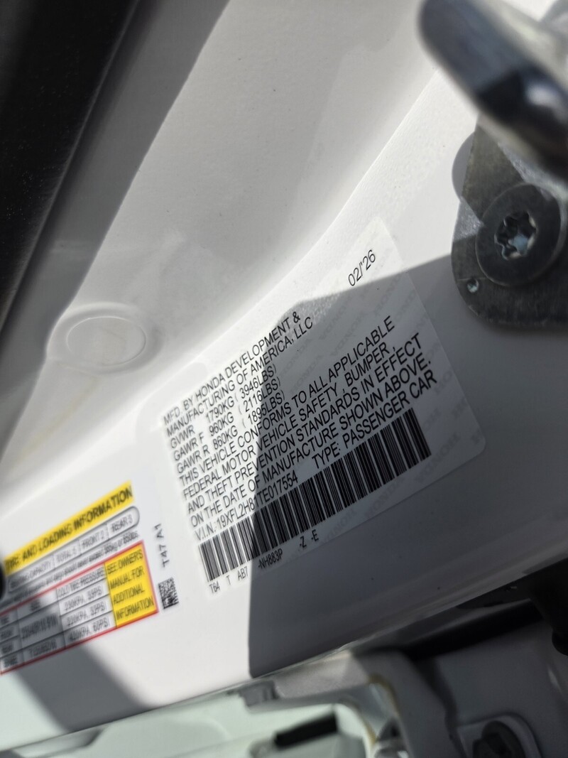 New 2026 Honda Civic Hatchback SPORT in JACKSONVILLE, FLORIDA