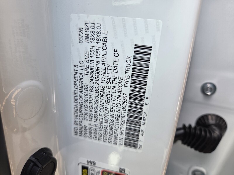 New 2026 Honda Ridgeline BLACK EDITION in JACKSONVILLE, FLORIDA