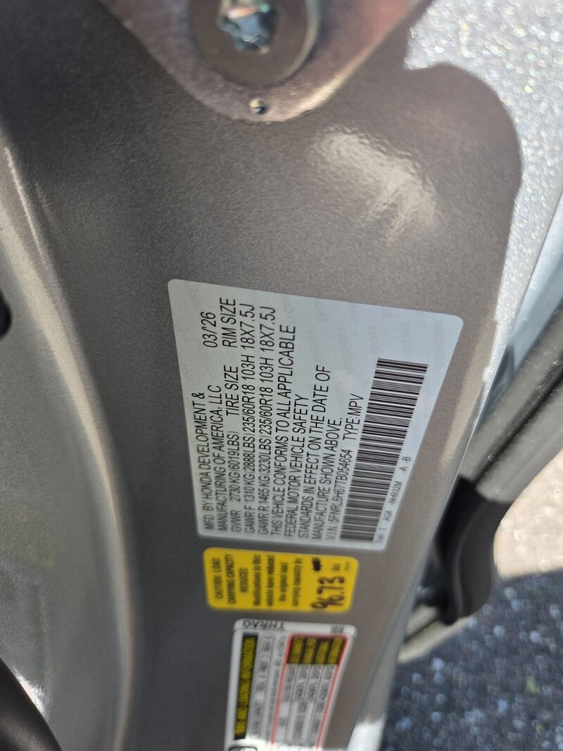 New 2026 Honda Odyssey EX-L in JACKSONVILLE, FLORIDA