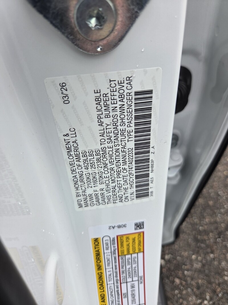 New 2026 Honda Accord Hybrid SPORT-L in JACKSONVILLE, FLORIDA