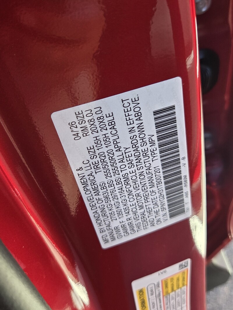 New 2026 Honda Pilot SPORT in JACKSONVILLE, FLORIDA