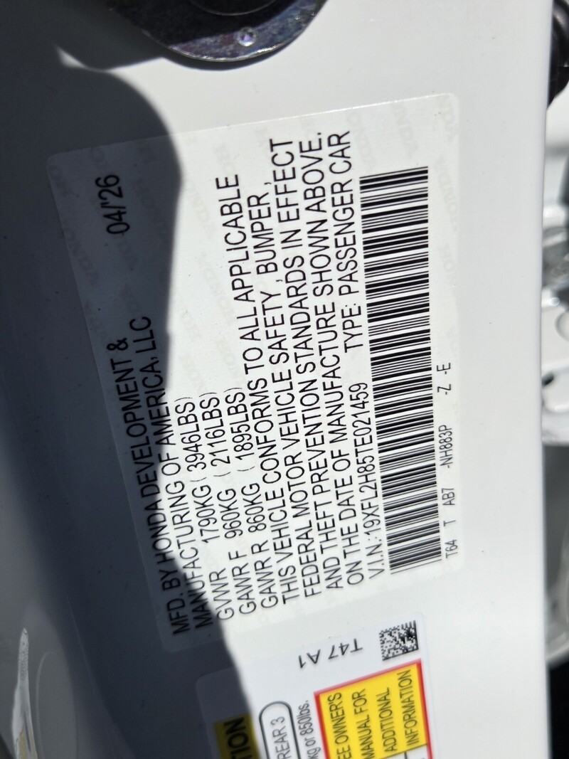 New 2026 Honda Civic Hatchback SPORT in JACKSONVILLE, FLORIDA
