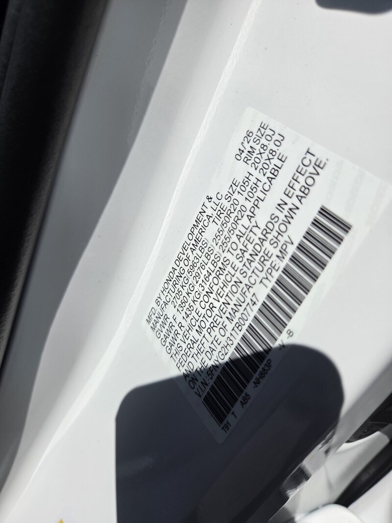 New 2026 Honda Pilot SPORT in JACKSONVILLE, FLORIDA