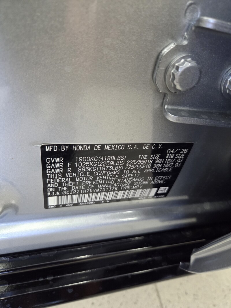 New 2027 Honda HR-V EX-L in JACKSONVILLE, FLORIDA