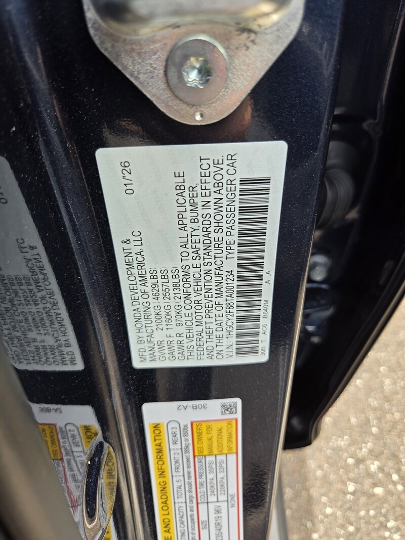 New 2026 Honda Accord Hybrid TOURING in JACKSONVILLE, FLORIDA