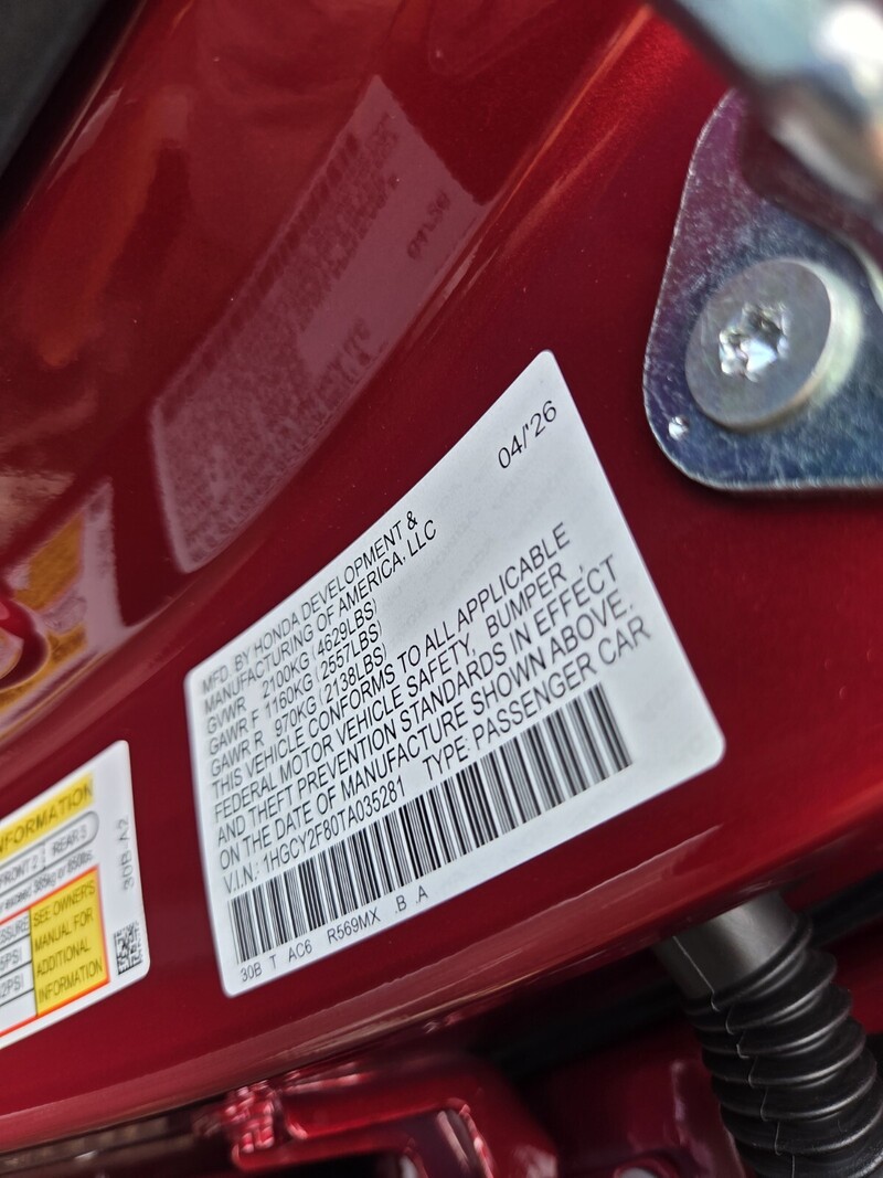 New 2026 Honda Accord Hybrid TOURING in JACKSONVILLE, FLORIDA