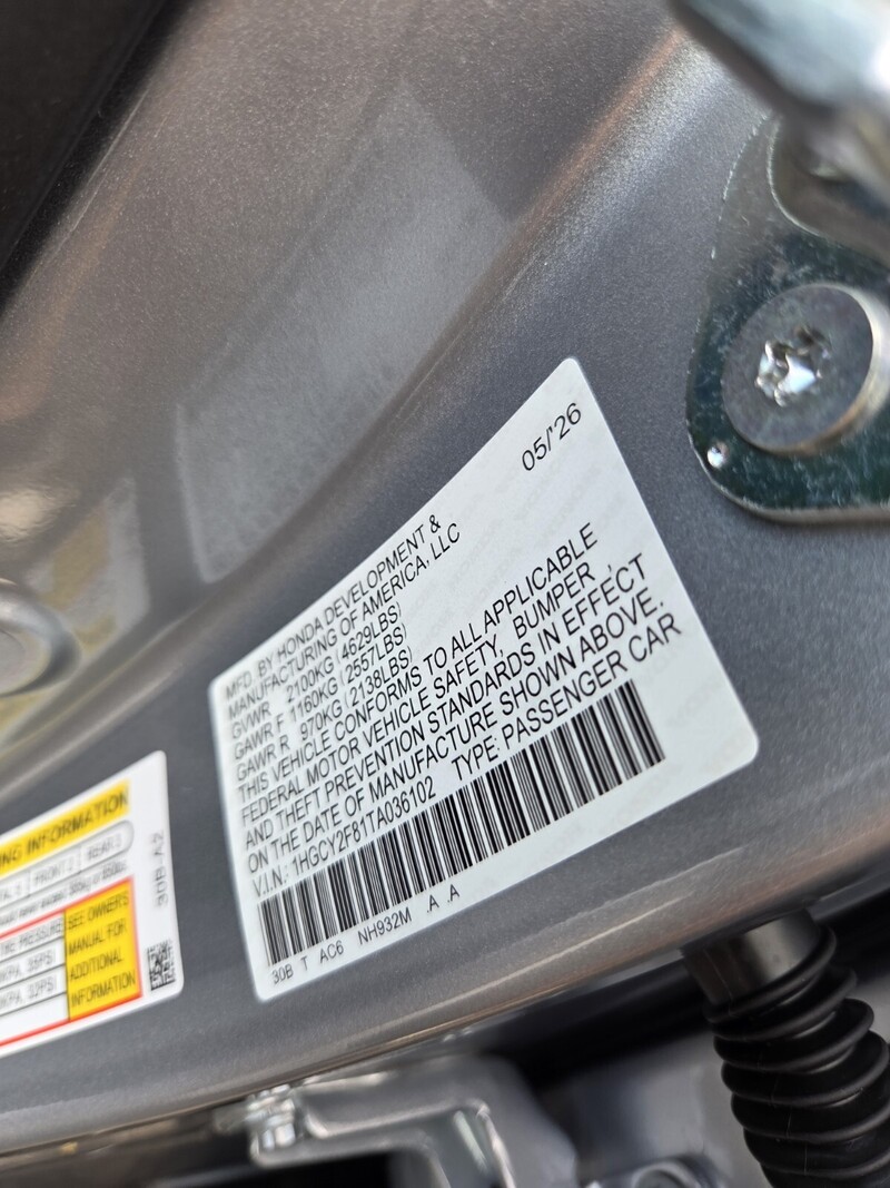 New 2026 Honda Accord Hybrid TOURING in JACKSONVILLE, FLORIDA