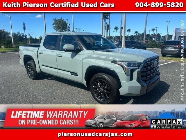 Used 2024 TOYOTA TUNDRA PLATINUM HYBRID CREWMAX 5.5' BED (NATL) in JACKSONVILLE, FLORIDA