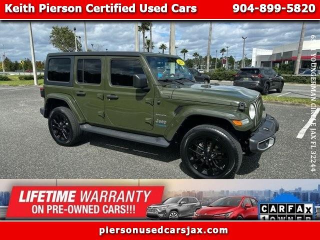 Used 2021 JEEP WRANGLER 4XE UNLIMITED SAHARA 4X4 in JACKSONVILLE, FLORIDA