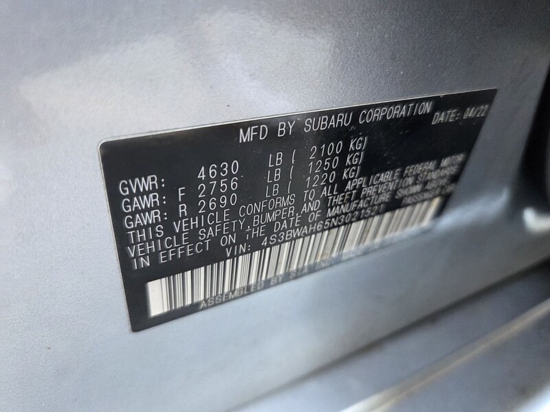 Used 2022 SUBARU LEGACY SPORT CVT in JACKSONVILLE, FLORIDA
