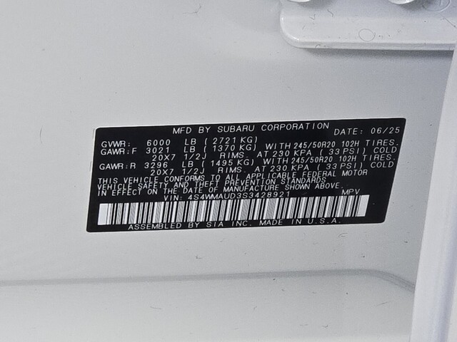 used 2025 Subaru Ascent car