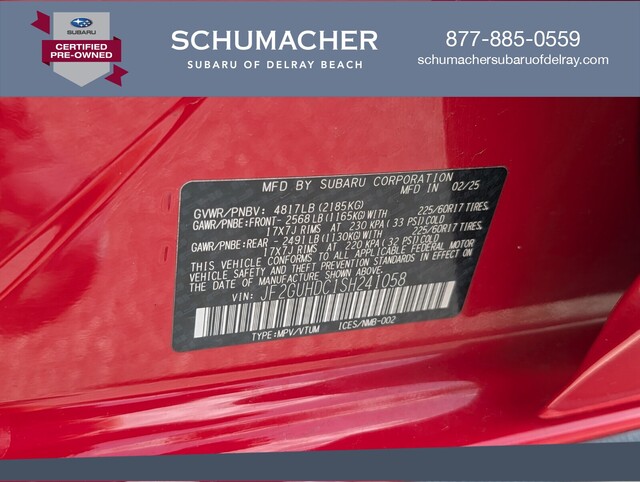 used 2025 Subaru XV Crosstrek car, priced at $26,206
