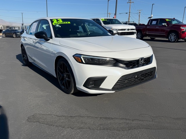 Platinum White Pearl 2023 Honda Civic Hatchback Hatchback Front-Wheel Drive Continuously Variable Transmission