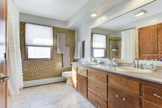 Upstairs bathroom, double sinks, updated finishes