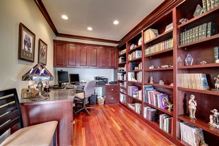 A working study area off the great room overlooking Bald Eagle Lake.