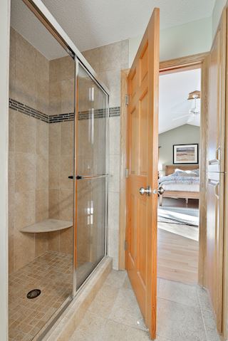 Updated shower and linen closet